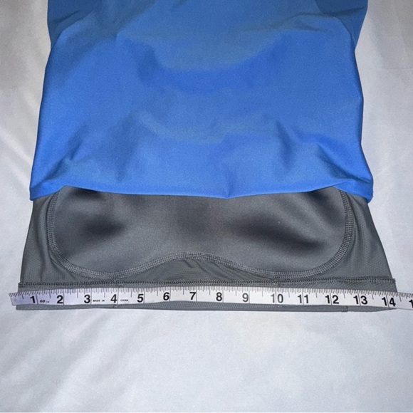 Nike Dri-Fit Tank Top Blue Fitted Racerback with Bralet Women's Size L - Picture 8 of 12